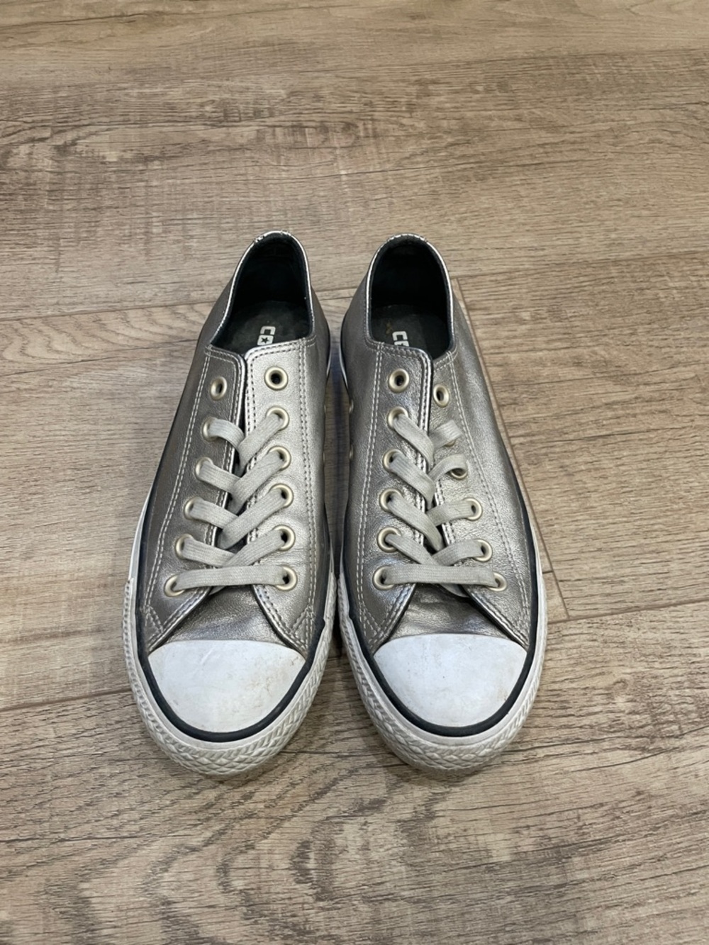 Metallic Gold Low-Top Converse Sneakers
